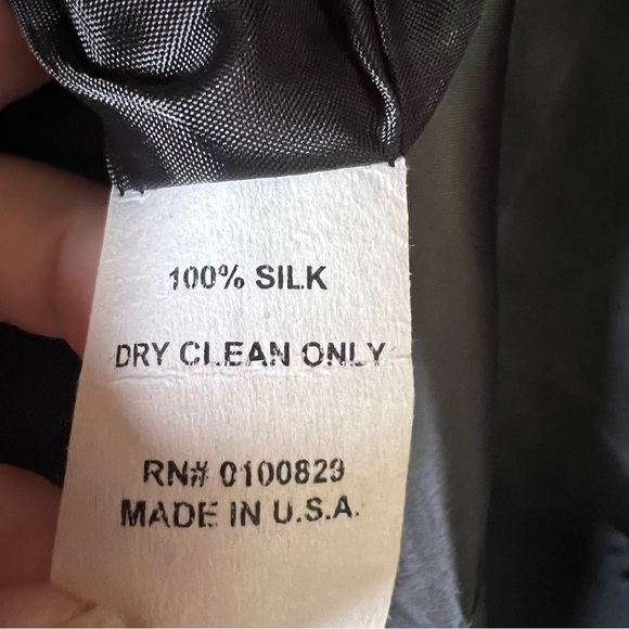 CONNIE ROBERSON Silk Silver Metallic Topper Jacket Blazer Open Jacquard Sz Large - Picture 9 of 9